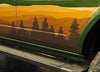 Detailed view of 2021-2025 Ford Bronco Full Size WANDERER Side Body Stripes Upper Door Accent Decals Vinyl Graphics Kits 3M