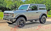 Detailed view of 2021-2025 Ford Bronco Full Size WANDERER Side Body Stripes Upper Door Accent Decals Vinyl Graphics Kits 3M