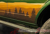 Detailed view of 2021-2025 Ford Bronco Full Size WANDERER Side Body Stripes Upper Door Accent Decals Vinyl Graphics Kits 3M
