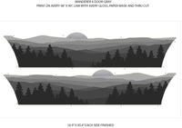 Detailed view of 2021-2026 Ford Bronco Full Size WANDERER Side Body Stripes Upper Door Accent Decals Vinyl Graphics Kits 3M