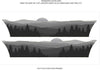 Detailed view of 2021-2025 Ford Bronco Full Size WANDERER Side Body Stripes Upper Door Accent Decals Vinyl Graphics Kits 3M