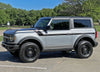 Detailed view of 2021-2025 Ford Bronco Full Size CINCH 2 DOOR Side Body Stripes Upper Door Accent Decals Vinyl Graphics Kits 3M