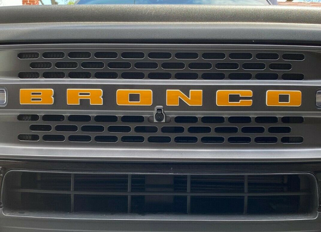 2021-2024 Ford Bronco Full Size LETTER TEXT Front Grill Decals Accent Vinyl Graphics 3M