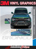 Detailed view of 2021-2026 Ford Bronco Full Size BRONCO HOOD Stripes Accent Decals Vinyl Graphics Kits 3M