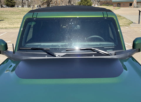 Detailed view of 2021-2026 Ford Bronco Full Size BRONCO HOOD Stripes Accent Decals Vinyl Graphics Kits 3M