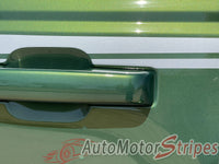 Detailed view of 2021-2026 Ford Bronco Full Size HORSESHOE Side Body Stripes Upper Door Accent Decals Vinyl Graphics Kits 3M
