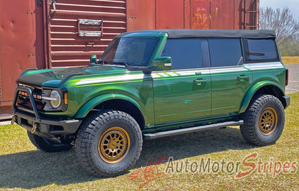 Ford Bronco Full Size REINS Side Body Stripes Upper Door Accent Decals Vinyl Graphics Kits 