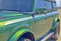 Ford Bronco Full Size REINS Side Body Stripes Upper Door Accent Decals Vinyl Graphics Kits 