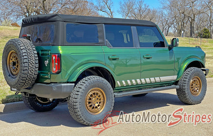 Ford Bronco Full Size ROCKERS Side Body Stripes Upper Door Accent Decals Vinyl Graphics Kits 3M