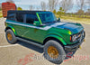 Detailed view of 2021-2025 Ford Bronco Full Size CINCH Side Body Stripes Upper Door Accent Decals Vinyl Graphics Kits 3M