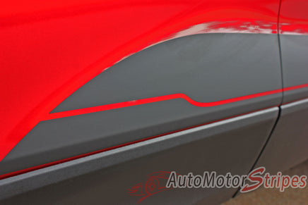 Low Profile View of Detailed view of Chevy Blazer BLAZE Rocker Panel Stripes Lower Door Decals 3M Vinyl Graphics Kit