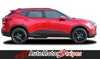 Detailed view of 2015-2026 Chevy Blazer BLAZE Rocker Panel Stripes Lower Door Decals 3M Vinyl Graphics Kit
