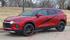 Front Driver Side View of Detailed view of 2015-2026 Chevy Blazer FLASHPOINT Side Body Stripes Door Decals 3M Vinyl Graphics Kit