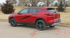 Rear Driver Side View of Detailed view of Chevy Blazer FLASHPOINT Side Body Stripes Door Decals 3M Vinyl Graphics Kit