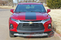 Front View of Chevy Blazer HOTSTREAK Hood Stripes Hood Decals 3M Vinyl Graphics Kit