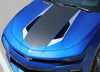 Detailed view of 2016-2028 Chevy Camaro 50th Anniversary Heritage Indy 500 Style Center Wide Hood Trunk Spoiler Rally Racing 3M Stripes Kit fits SS RS V6