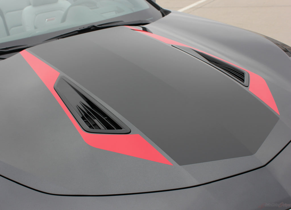 2016-2018 Chevy Camaro 50th Anniversary Heritage Convertible Indy 500 Center Wide Hood Trunk Spoiler Rally Racing 3M Stripes Kit fits SS RS V6