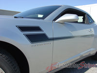 2010-2013 and 2014-2015 Chevy Camaro Speed Hockey Stick Side 3M Decal Vinyl Stripes Kit - Side View