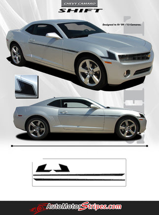 2010-2013 and 2014-2015 Chevy Camaro Shift Side Hockey Stick 3M Vinyl Graphic Decals Stripes Kit