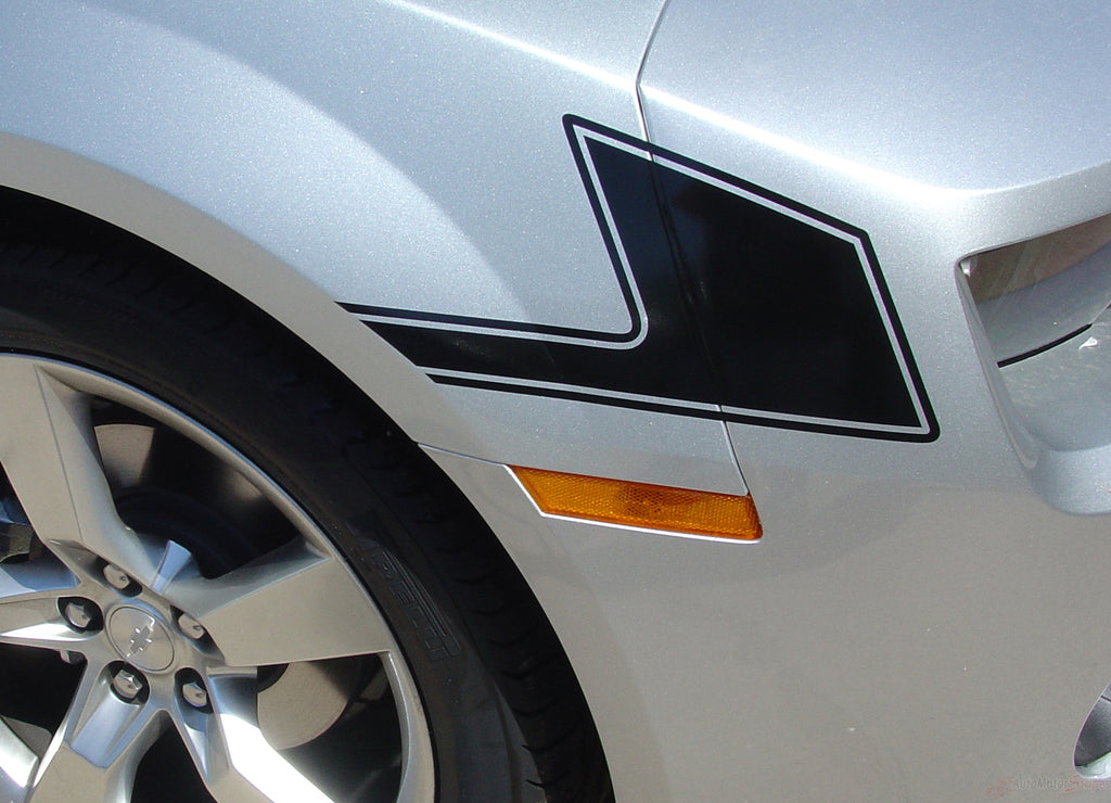 2010-2013 and 2014-2015 Chevy Camaro Shift Side Hockey Stick 3M Vinyl Graphic Decals Stripes Kit