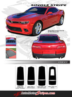 2010-2013 and 2014-2015 Chevy Camaro Single Stripe Wide Center Hood and Trunk Vinyl Rally 3M Kit SS LS LT Models