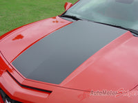 2010-2013 and 2014-2015 Chevy Camaro Single Stripe Wide Center Hood and Trunk Vinyl - Hood View