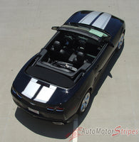 2010-2013 and 2014-2015 RS SS Chevy Camaro R-Sport Convertible OEM Factory Style Racing Stripes Kit - Top Down View