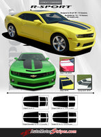 2014-2015 Chevy Camaro R-Sport 14 OEM Factory Style Rally Graphics Racing Stripes 3M Kit for LS, LT V6 Models Only