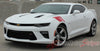 Detailed view of 2016-2028 Chevy Camaro Hashmarks Hood to Fender Factory OEM Style Double Bar Accent Vinyl Stripes Decal Graphic Kit 