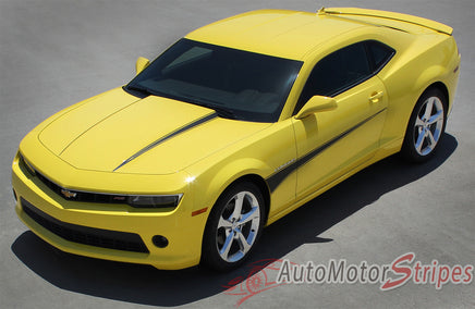 2010-2013 & 2014-2015 Chevy Camaro Switchblade Hood and Side Spear Vinyl Decal Graphics - Overview