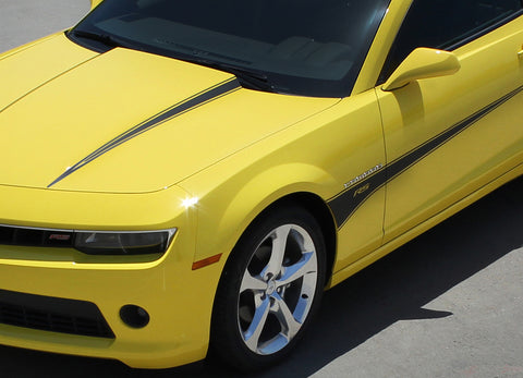 2010-2013 & 2014-2015 Chevy Camaro Switchblade Hood and Side Spear Vinyl Decal Graphics for SS, RS, LT, LS Models