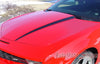 2010-2013 and 2014-2015 Chevy Camaro Hood Spears Vinyl Decal Graphics - Close Up View Another Driver Side