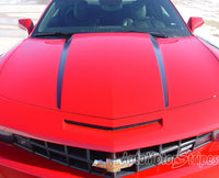 2010-2013 and 2014-2015 Chevy Camaro Hood Spears Vinyl Decal Graphics - Close Up View