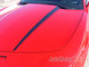2010-2013 and 2014-2015 Chevy Camaro Hood Spears Vinyl Decal Graphics - Close Up View Driver Side