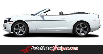 2010-2013 Chevy Camaro Vintage SS RS Retro Style 3M Vinyl Stripes Kit - Side View
