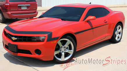 2010-2013 Chevy Camaro Vintage SS RS Retro Style 3M Vinyl Stripes Kit - Front View