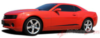 2010-2013 and 2014-2015 Chevy Camaro Rocker Spikes Lower Rocker Spears Vinyl Stripes - Side View