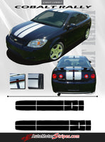 2005-2010 Chevy Cobalt Rally Racing Stripes Kit - Hood, Roof, Trunk, Spoiler Vinyl Graphics 3M Decals