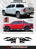 Detailed view of 2015-2022 Chevy Colorado ANTERO Rear Side Truck Bed Mountain Scene Accent Vinyl Graphics 3M Stripes Kit