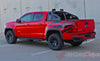 2015 2016 2017 2018 2019 2020 2021 2022 Chevy Colorado ANTERO Rear Side Truck Bed Mountain Scene Accent Vinyl Graphics Stripes - Side Rear View Black on Red