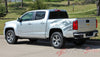 2015 2016 2017 2018 2019 2020 2021 2022 Chevy Colorado ANTERO Rear Side Truck Bed Mountain Scene Accent Vinyl Graphics Stripes - Side Rear View Charcoal on Silver