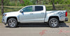 Chevy Colorado ANTERO Rear Side Truck Bed Mountain Scene Accent Vinyl Graphics Stripes - Side Rear View Charcoal on Silver