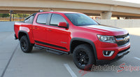 Detailed view of 2015-2022 Chevy Colorado RAMPART Lower Rocker Panel Accent Factory Bodyside Style Vinyl Graphics 3M Stripes Kit