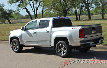 Detailed view of 2015-2022 Chevy Colorado RATON Lower Rocker Panel Accent Factory Bodyside Style Vinyl Graphics 3M Stripes Kit