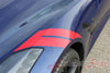 Chevy Corvette C7 Hash Marks Double Bar Hood and Fender Vinyl Graphics 3M Stripes Kit - Close Up View