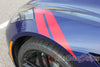 Chevy Corvette C7 Hash Marks Double Bar Hood and Fender Vinyl Graphics 3M Stripes Kit - Close Up View 2