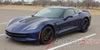 Chevy Corvette C7 Hood Blackout Vinyl Graphics 3M Stripes Decal Kit - Driver Side Front View