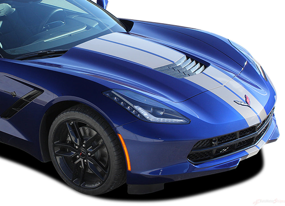 Corvette Racing Stickers C7 Corvette Rally Racing Stripes Decals 3M | Chevy Corvette 2014-2019 ...