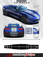 2014-2018 2019 Chevy Corvette C7 Rally Racing Stripes Bumper Hood Roof Trunk Vinyl Graphics 3M Stripes Decal Kit