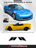 2005-2013 Chevy Corvette C6  Hash Marks Double Bar Hood and Fender Vinyl Graphics 3M Stripes Kit